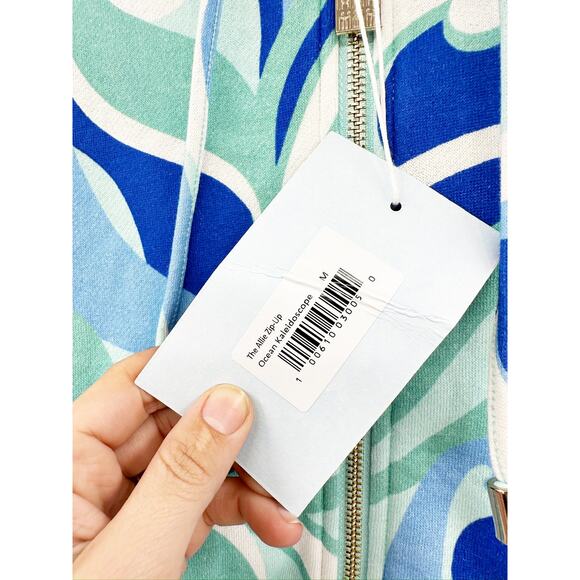 Hill House The Allie Zip-Up Hoodie in Ocean Kaleidoscope Size M NWT - Picture 5 of 5